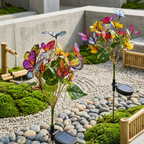 ButterflyGlow | Lámparas de Jardín Solar Coloridas y Elegantes para Patio y Jardín