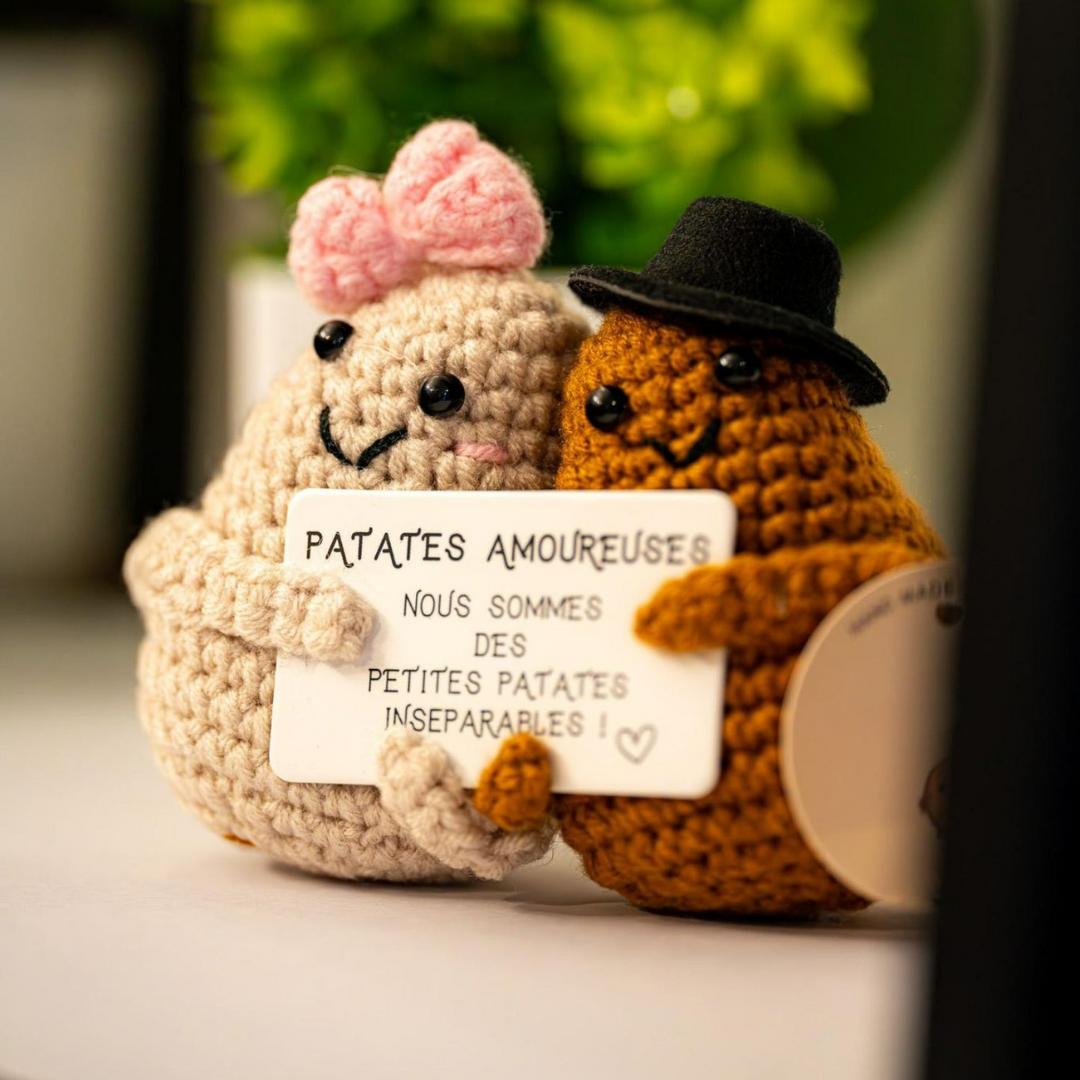 Pequeño compañero decorativo con un mensaje positivo