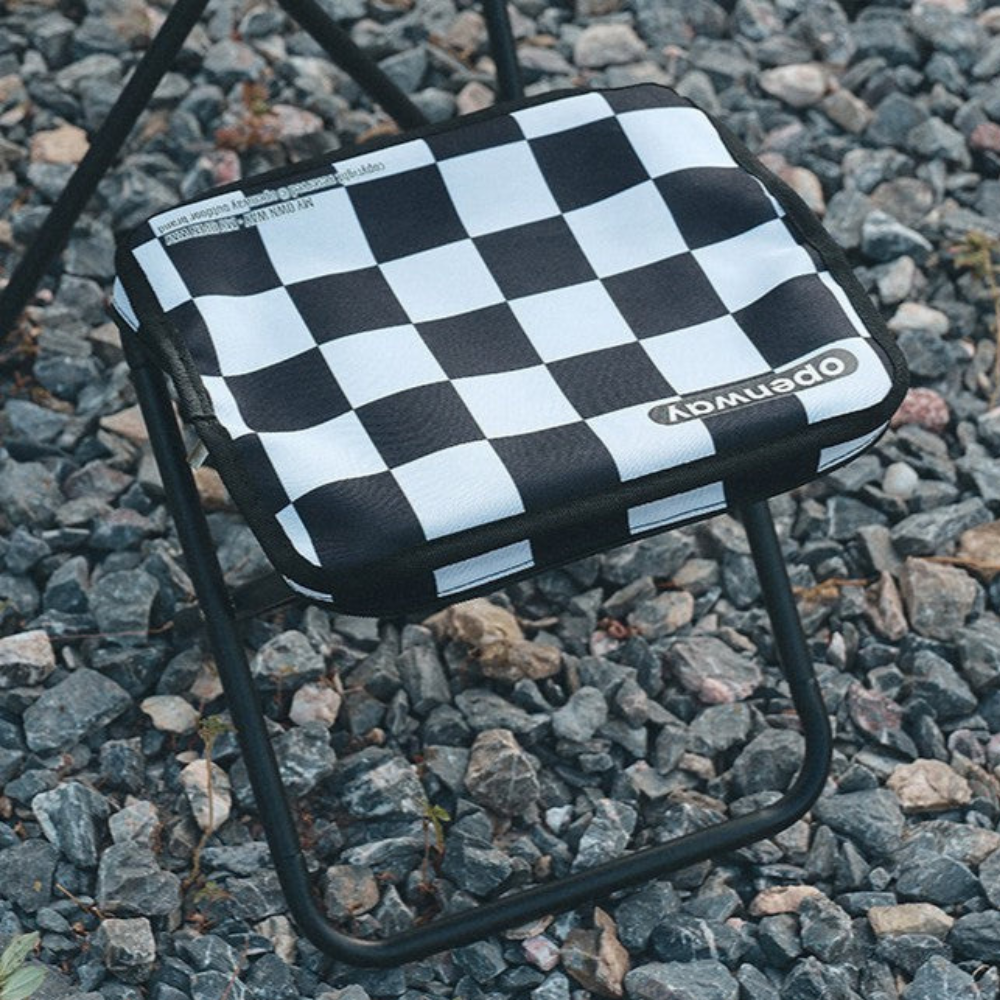 Taburete Plegable Compacto para Exterior - Acero Carbono de Alta Resistencia y Tela Oxford