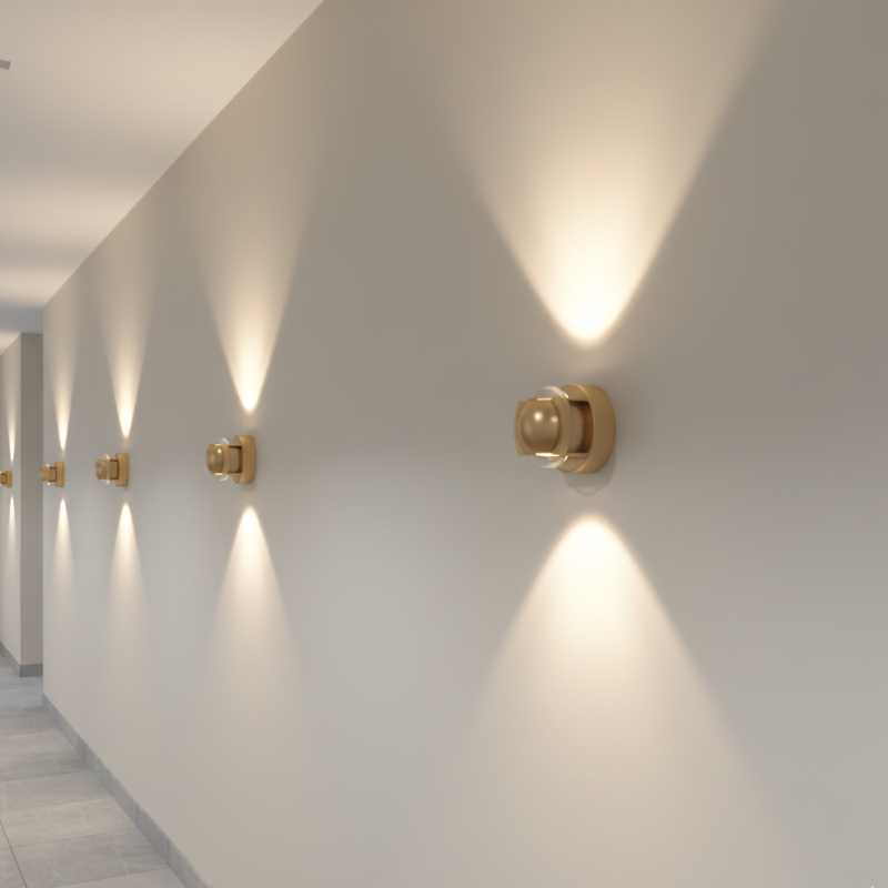 Luz de pared LED en forma de esfera, rotatable 180° | Diseño minimalista moderno