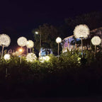 Luz de Globo LED Solar de Alambre de Aluminio Diente de León Impermeable para Jardín