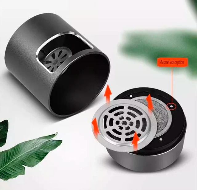 Kalsten | Cenicero Inteligente Sin Humo Potente Ion Negativo Filtro Hepa USB