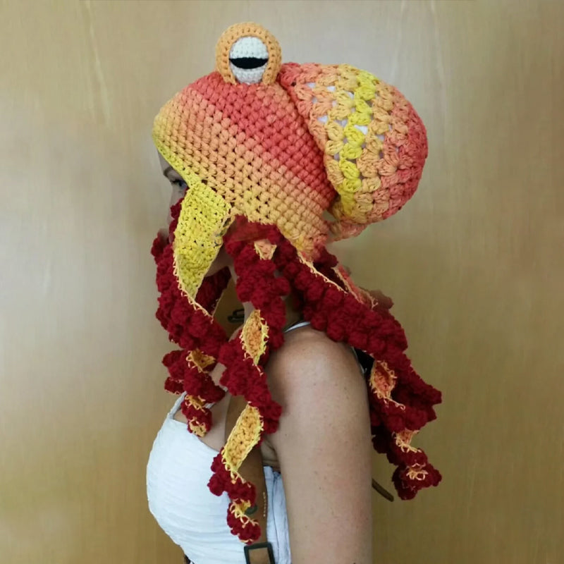 Sombrero de Pulpo de Ganchillo