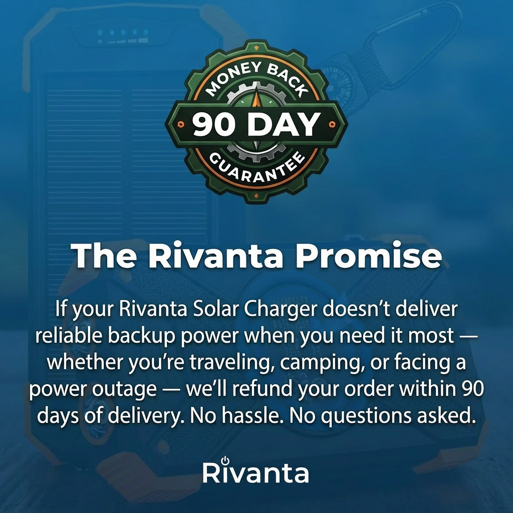Rivanta Solar-Powerbank Batería de Emergencia IPX4 | Kalsten