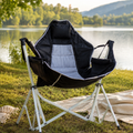 Silla de Camping Plegable Moderna Minimalista con Descansabrazos para Uso Exterior
