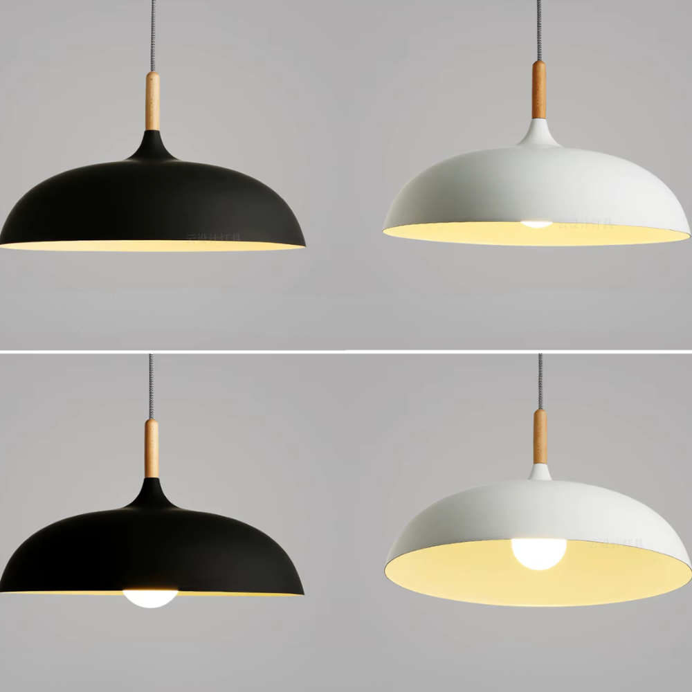 Lámpara Colgante Haft - Iluminación de Cocina Escandinava con Madera y Hierro