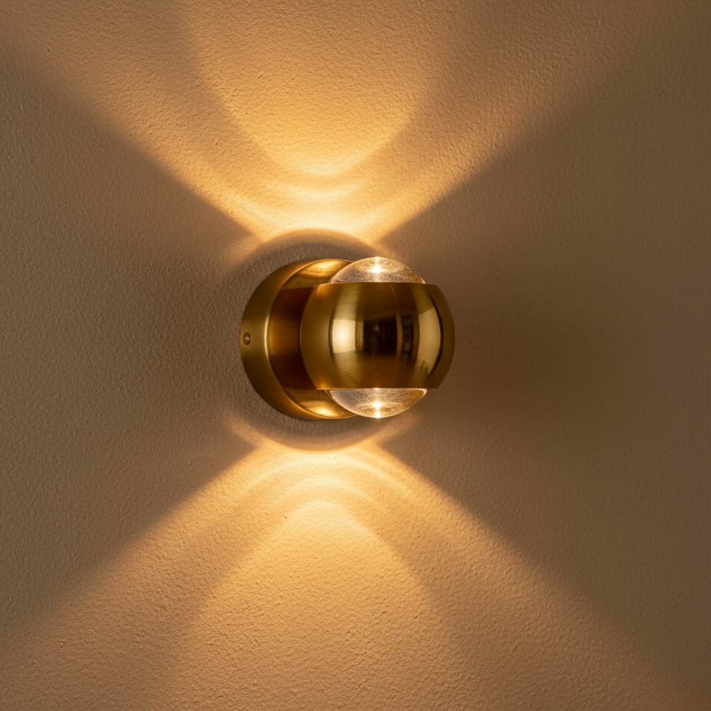 Luz de Pared Diabolo - Apliqué Escultural en Forma de Reloj de Arena con Iluminación de Doble Haz