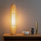 BambooGlow | Lámpara de Mesa y de Pie Moderna y Ecológica Elegante para Sala de Estar