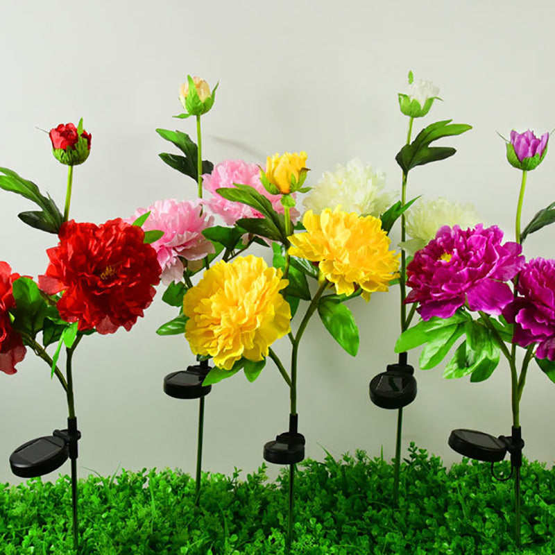 Luz de jardín LED creativa contemporánea de flores de peonía solar impermeable para exteriores | Brehn