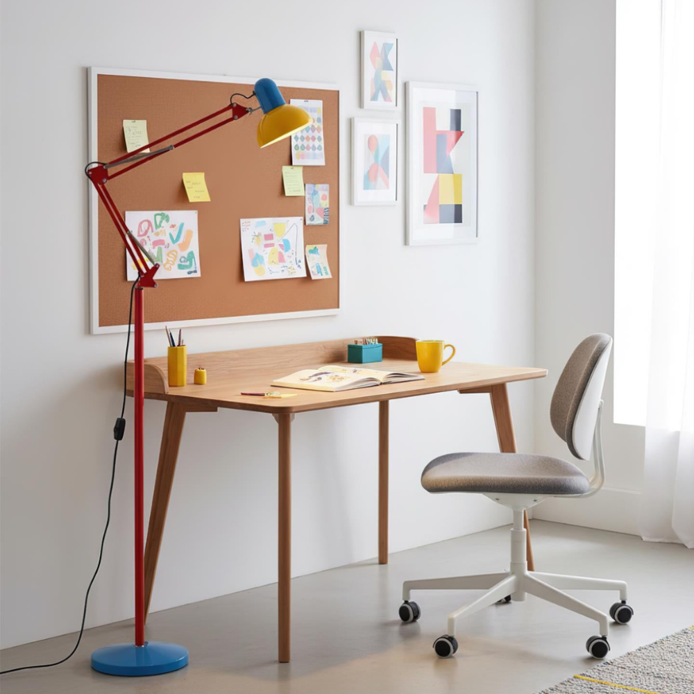 Lámpara de Pie Flexo Memphis | Lámpara de Metal Ajustable Moderna para Sala de Estar