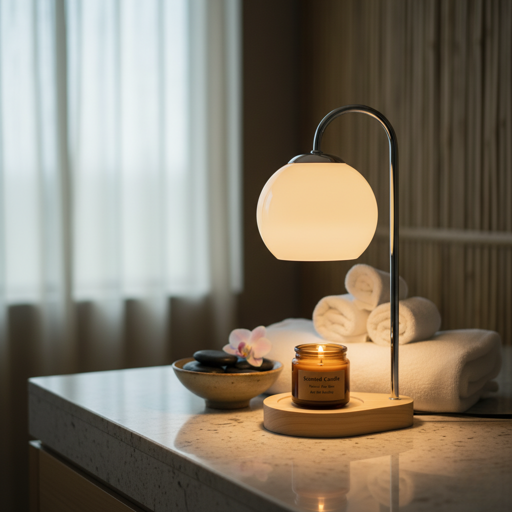 Lámpara Calentadora de Velas Nórdica - Elegante Calentador de Cera para un Ambiente Acogedor y Fragancia