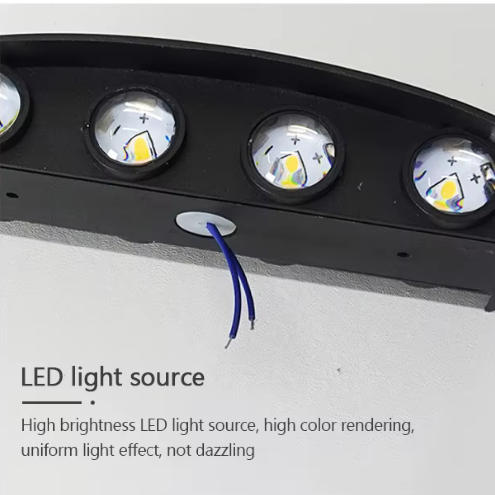 Luz de Pared Exterior Moderna en Arco | Aplique LED Impermeable para Iluminación de Jardín o Patio