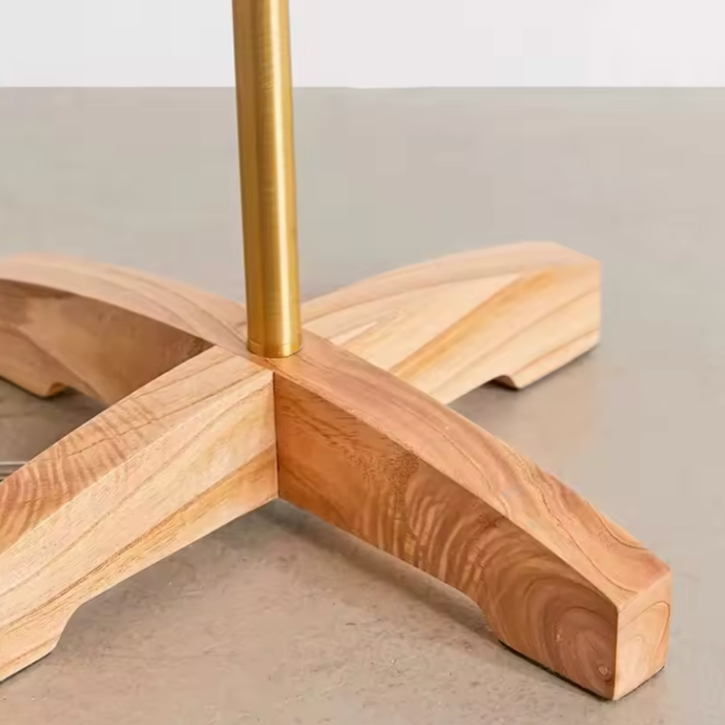 Lámpara de Pie Nomi Modern Gold - Diseño Escandinavo-Japonés para Sala de Estar o Dormitorio