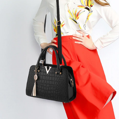 Bolso de piel de cocodrilo