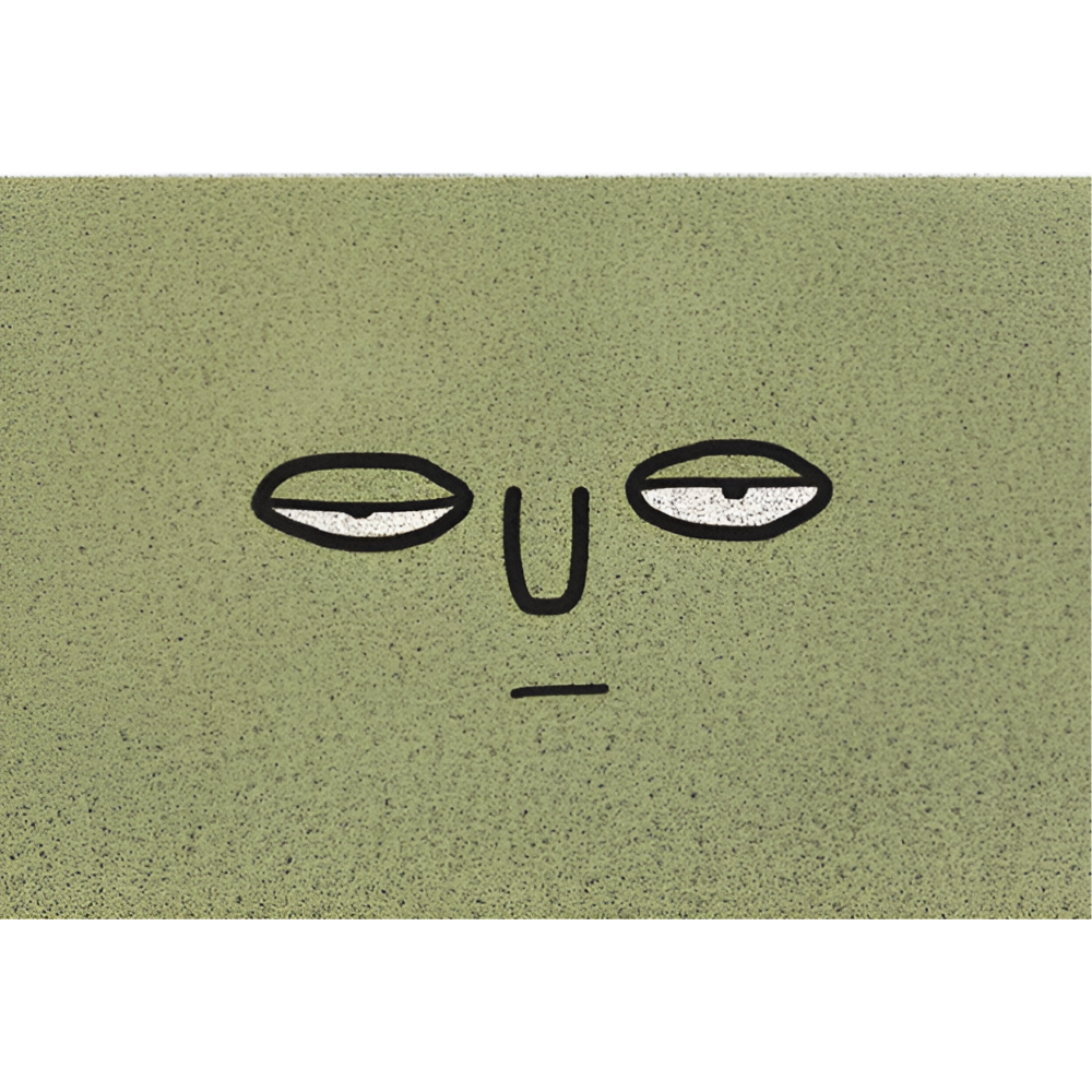 Alfombra de Entrada de PVC Antideslizante con Cara de Smiley