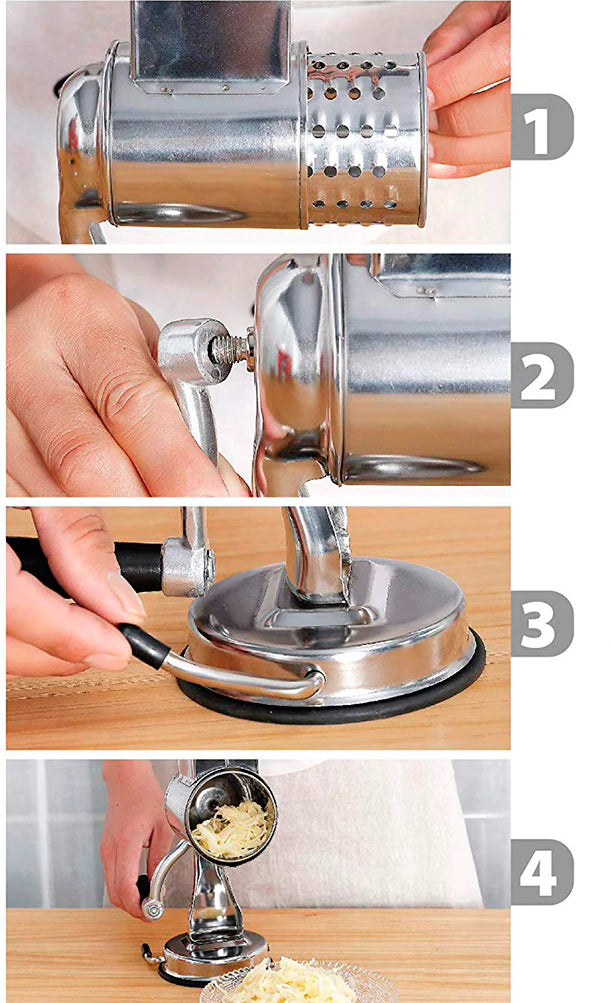 Rallador/Triturador/Cortador de Alimentos Rotativo Multifuncional para Cocina