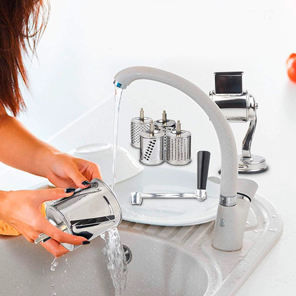 Rallador/Triturador/Cortador de Alimentos Rotativo Multifuncional para Cocina