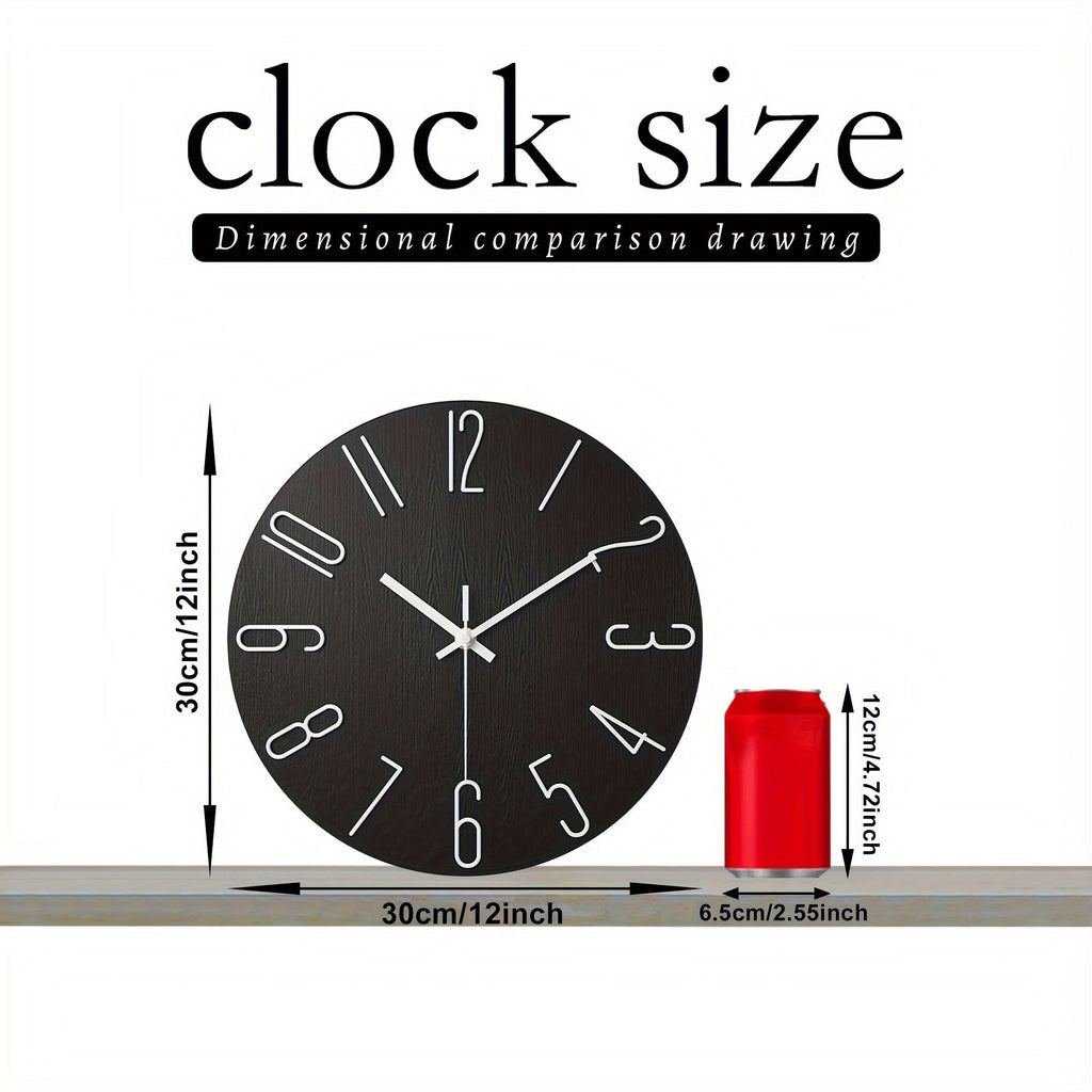 OAKTIDE - Reloj de pared contemporáneo diseñado para interiores modernos y silenciosos