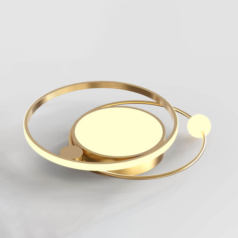 Moderna Lámpara de Techo LED con Diseño Circular para Sala de Estar y Dormitorio