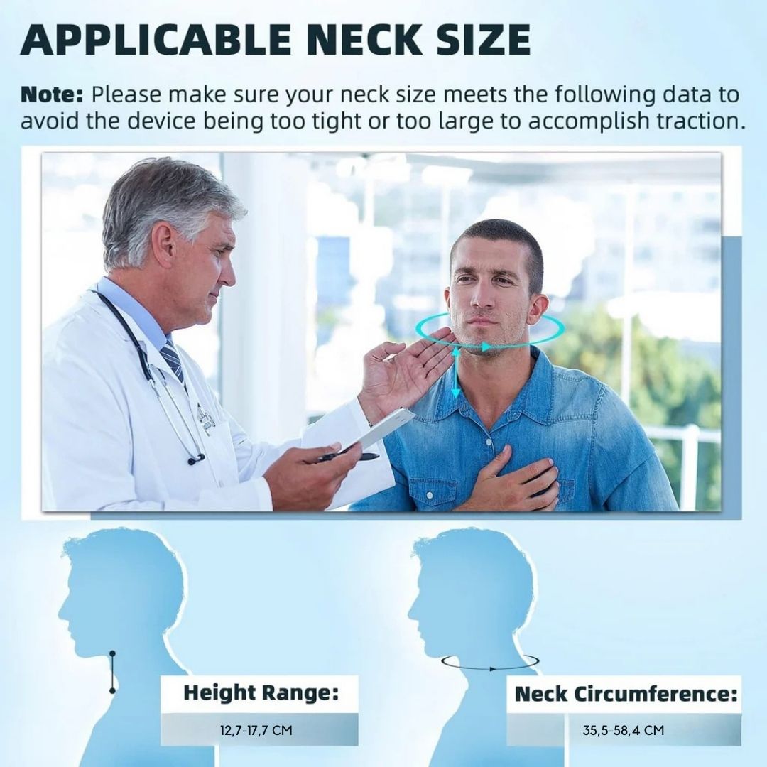 Lisslune | Estirador de Cuello para Alivio del Dolor - Dispositivo de Tracción Cervical Ajustable Ideal para la Tensión y el Incomodidad del Cuello