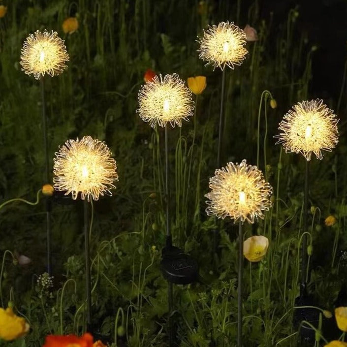 Luz de Globo LED Solar de Alambre de Aluminio Diente de León Impermeable para Jardín | Brehn