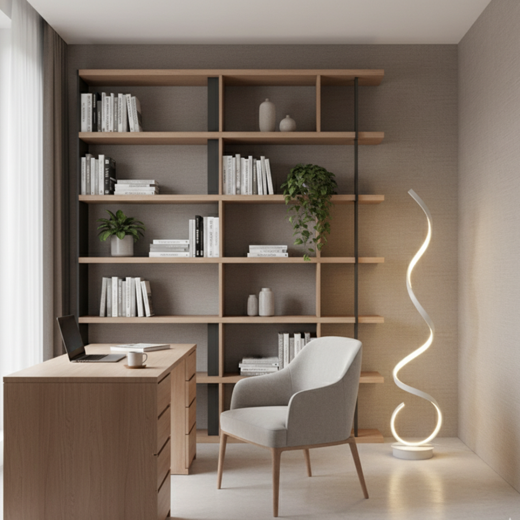 Spira | Lámpara de Pie LED Espiral Regulable Moderna para Sala de Estar
