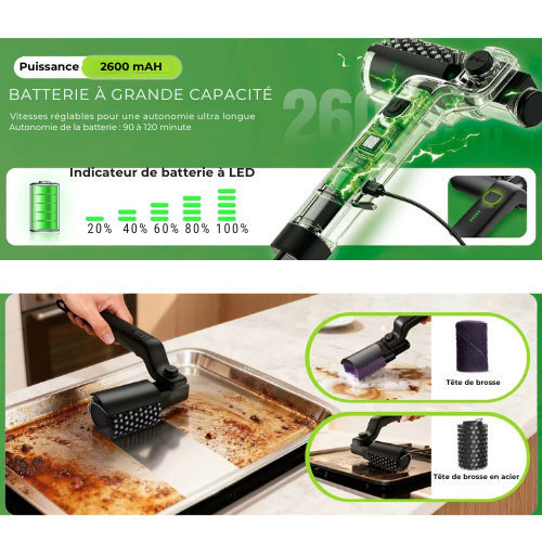 Cepillo Eléctrico de Limpieza para Barbacoa