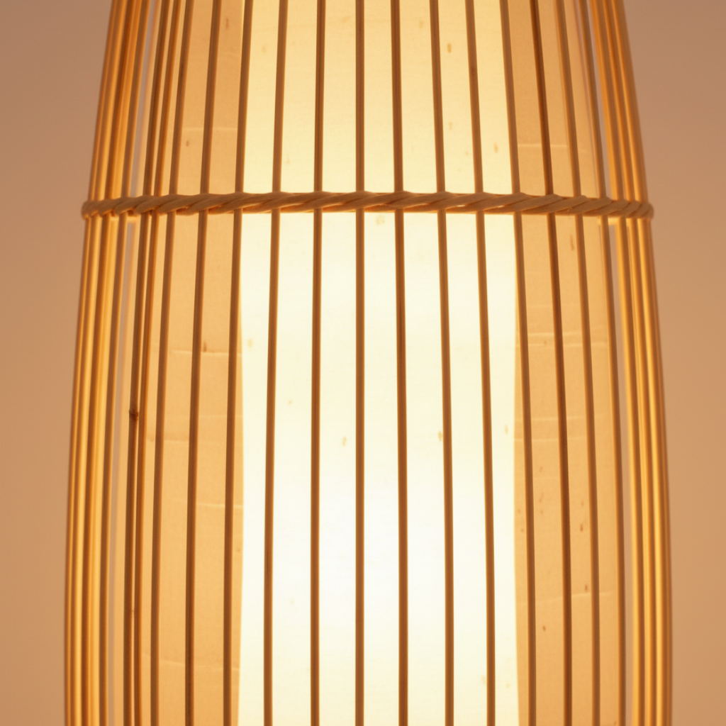 BambooGlow | Lámpara de Mesa y de Pie Moderna y Ecológica Elegante para Sala de Estar