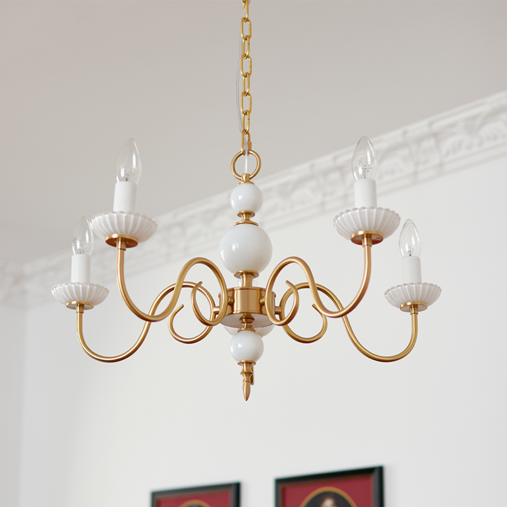 Marivelle | candelabro clásico con brazos dorados