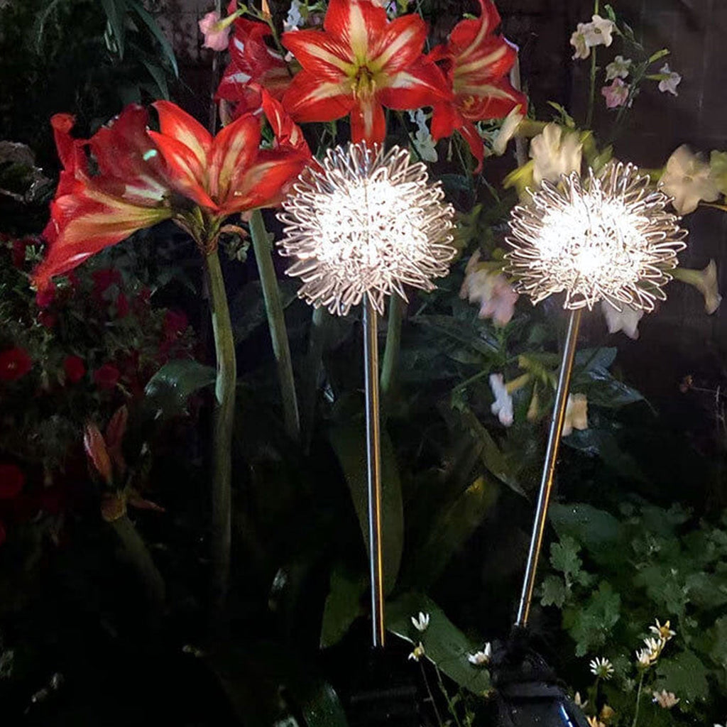 Luz de Globo LED Solar de Alambre de Aluminio Diente de León Impermeable para Jardín | Brehn