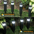 Luces de Sendero Solares Modernas | Diseño Ecológico LED Resistente a la Intemperie para Jardín o Patio