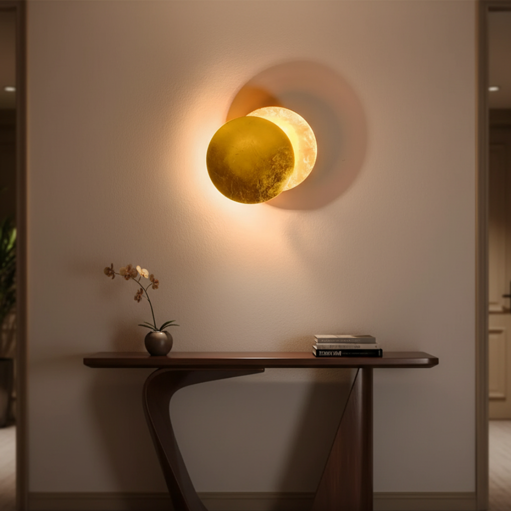 Aurelia Eclipse - Luz de Aplique LED Rotativa de 360° para Efectos Ambientales Elegantes