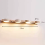 Aplique de Pared de Travertino Elegante con Focos Ajustables