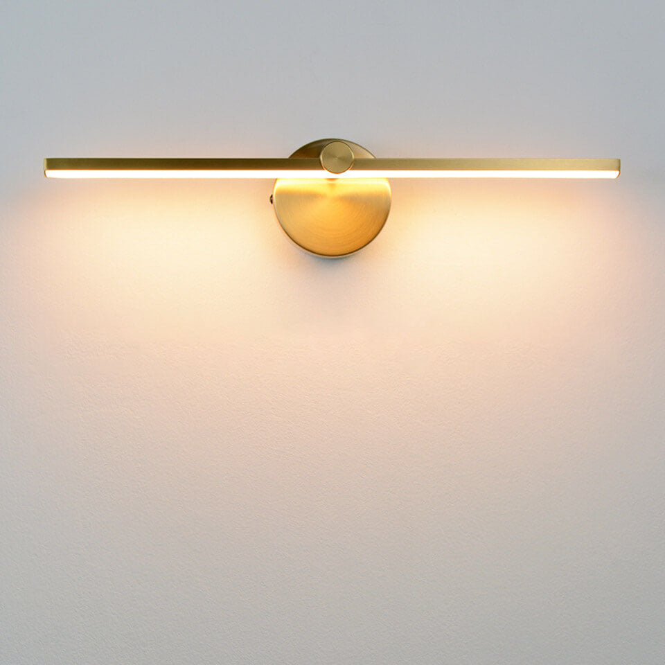 Lámpara de pared LED de espejo con interruptor de barra larga de aluminio minimalista nórdico