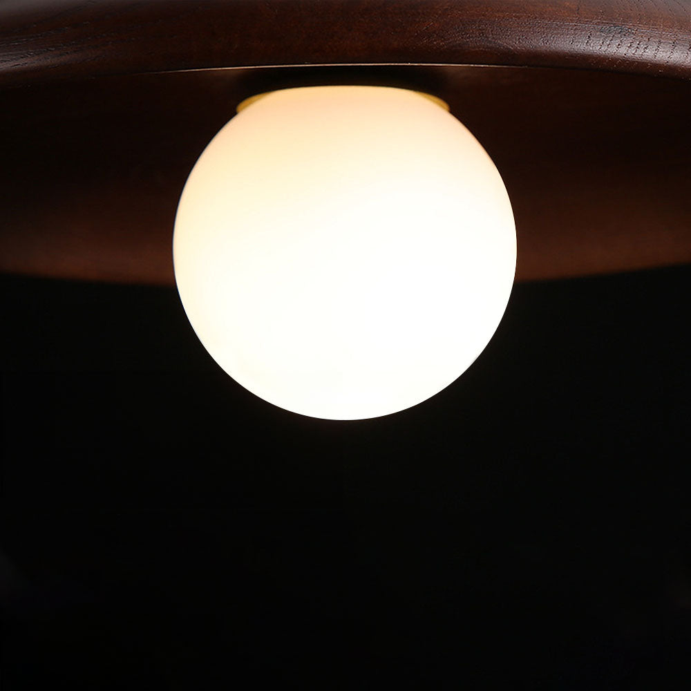 Lámpara de techo de madera nórdica – redonda, minimalista y moderna