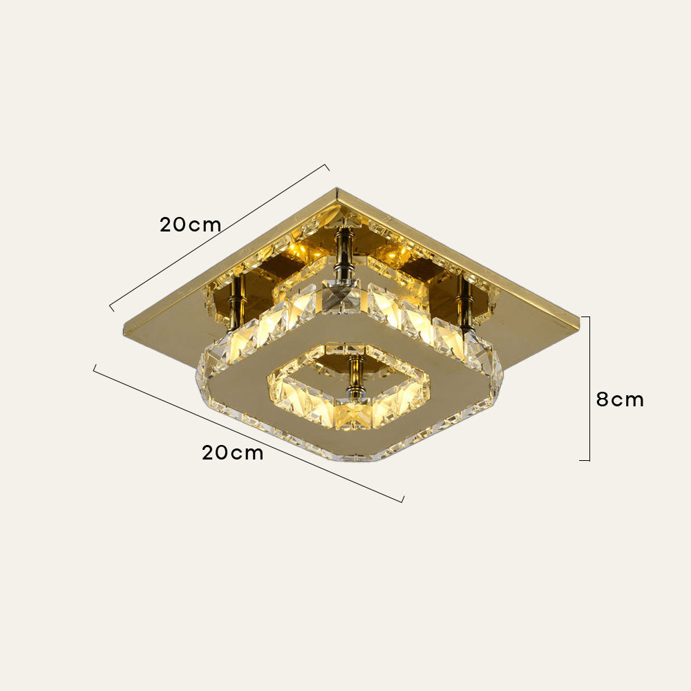 Lámpara de Techo Cristal LED Moderna