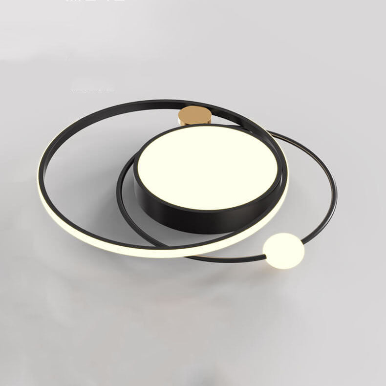 Moderna Lámpara de Techo LED con Diseño Circular para Sala de Estar y Dormitorio