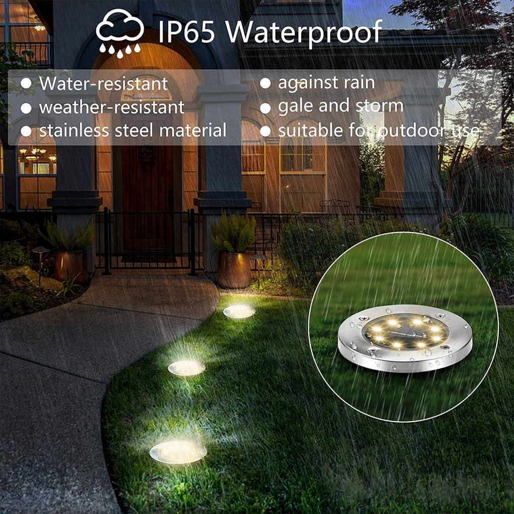 Lámpara solar decorativa para caminos exteriores (x4)