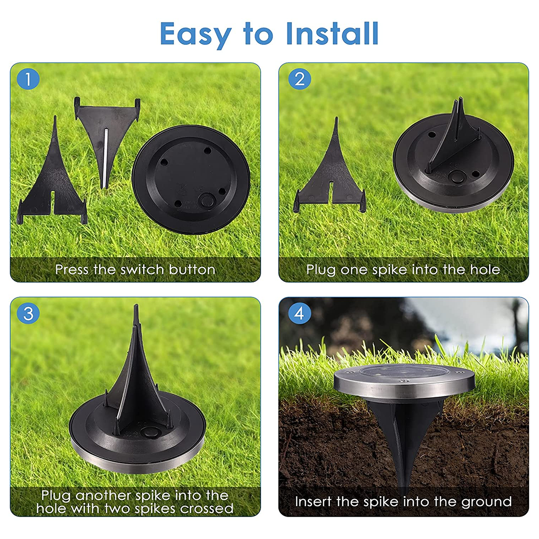 Lámpara solar decorativa para caminos exteriores (x4)