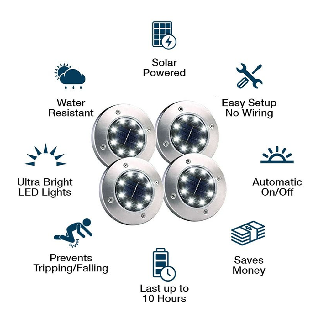 Lámpara solar decorativa para caminos exteriores (x4)