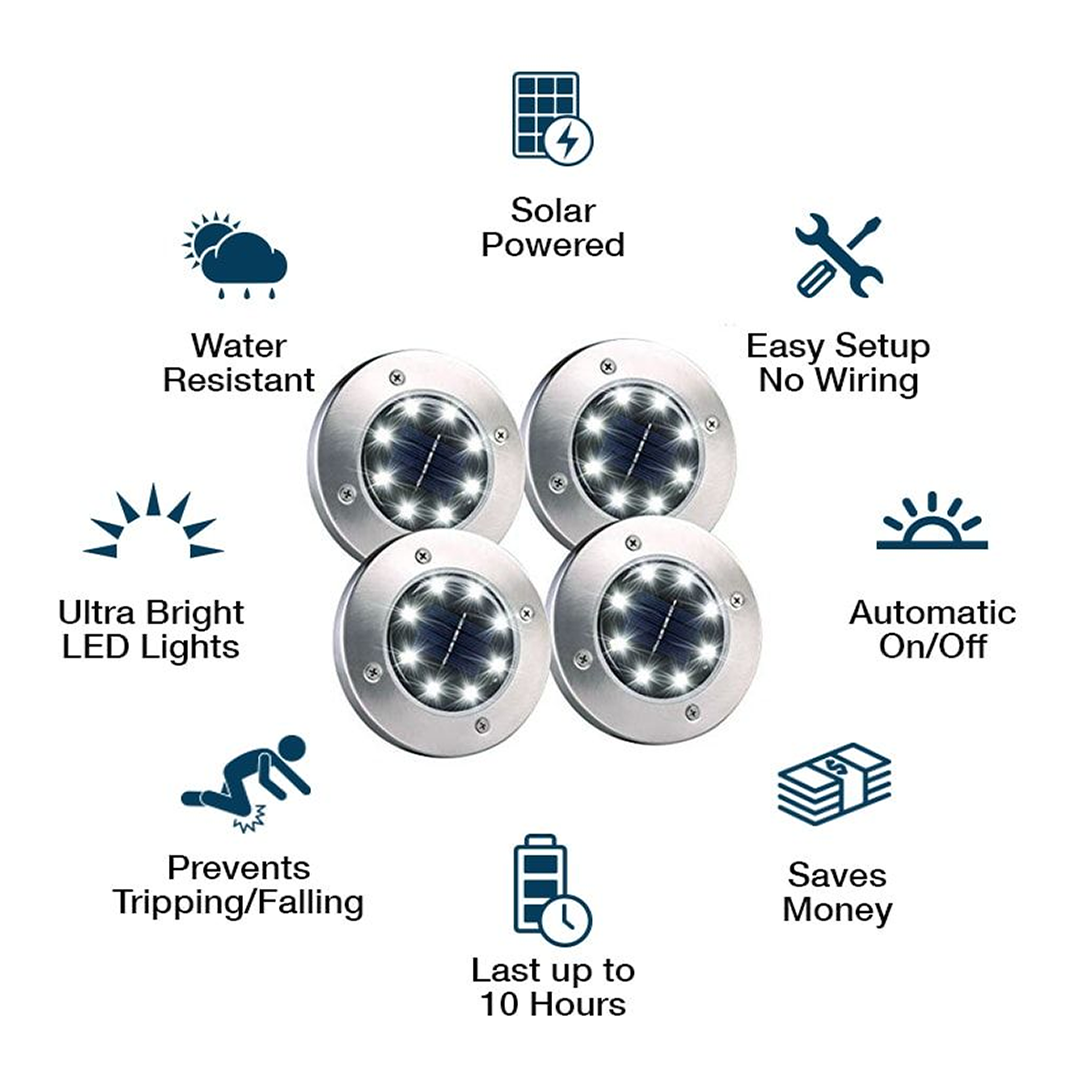 Lámpara solar decorativa para caminos exteriores (x4)