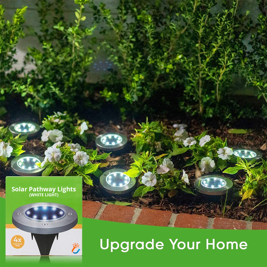 Lámpara solar decorativa para caminos exteriores (x4)