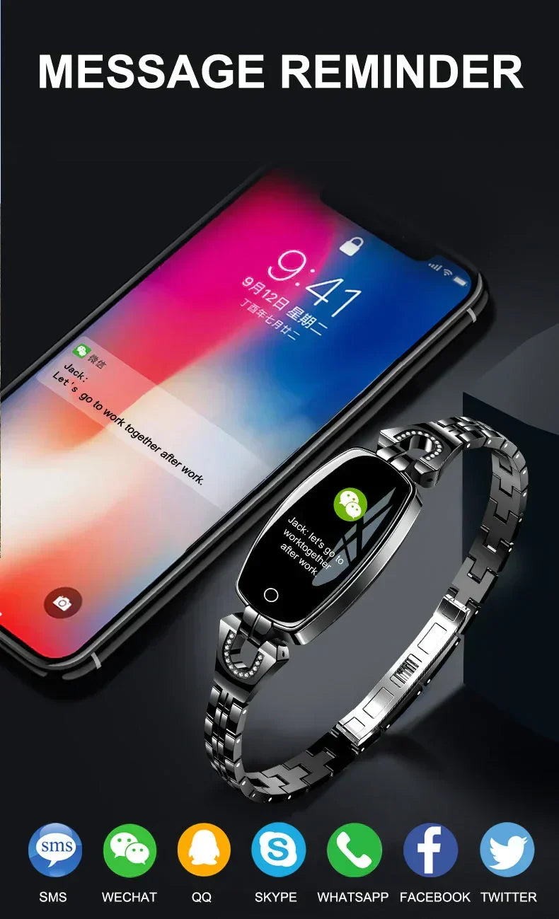 FitStyle Pulsera de Fitness Impermeable para Mujeres (IP67)