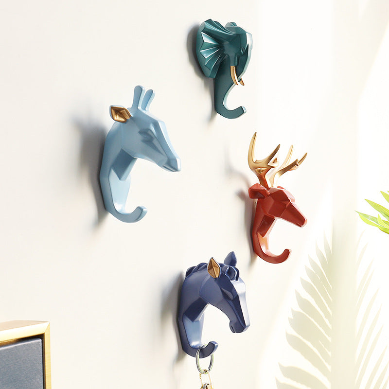 Gancho de pared en forma de cabeza de animal