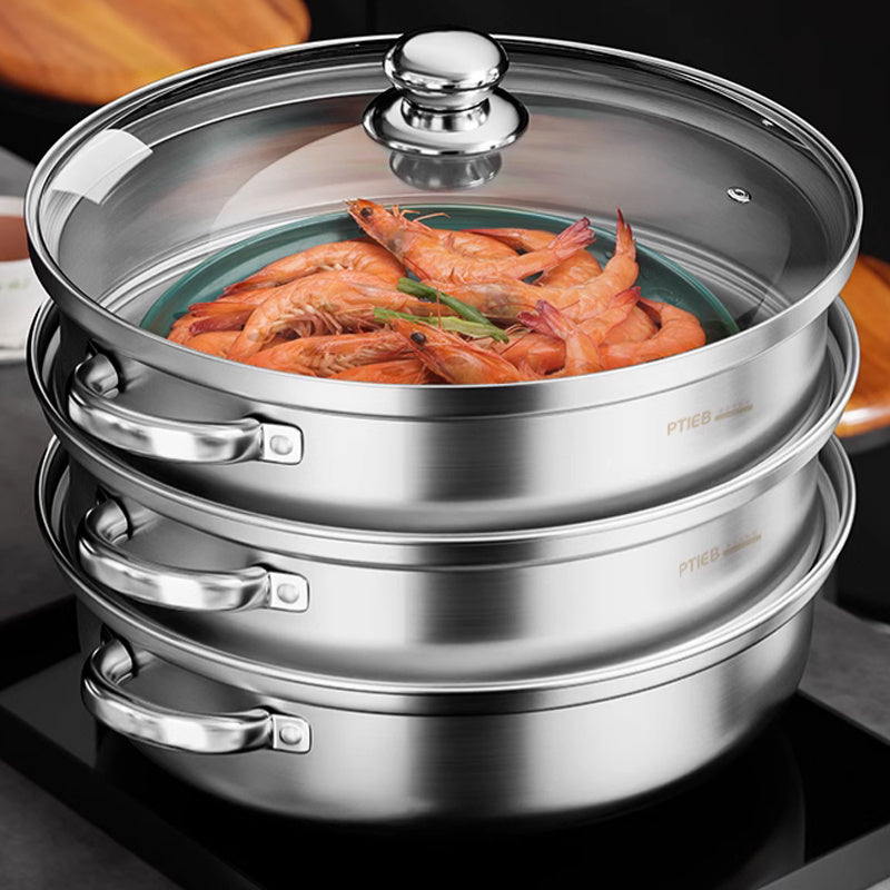 SteamaChef - 3 Niveles de Vaporera Para Cocinar Eficazmente Varias Platos