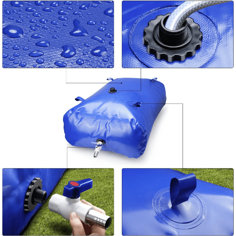 MegaStore Bolsa de Almacenamiento de Agua - Sostenible y Plegable para Jardín y Emergencias