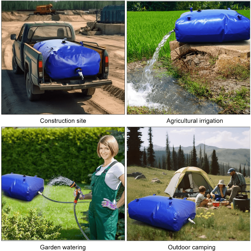 MegaStore Bolsa de Almacenamiento de Agua - Sostenible y Plegable para Jardín y Emergencias