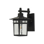 Iluminación de pared Klarglas Pavilion Industria 1-bombilla Lámpara de pared exterior en negro