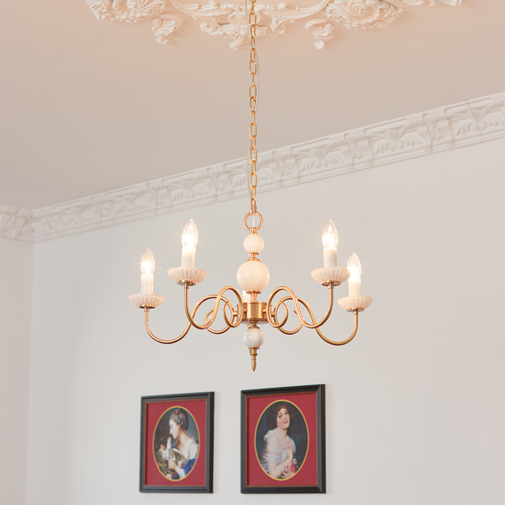 Marivelle | candelabro clásico con brazos dorados