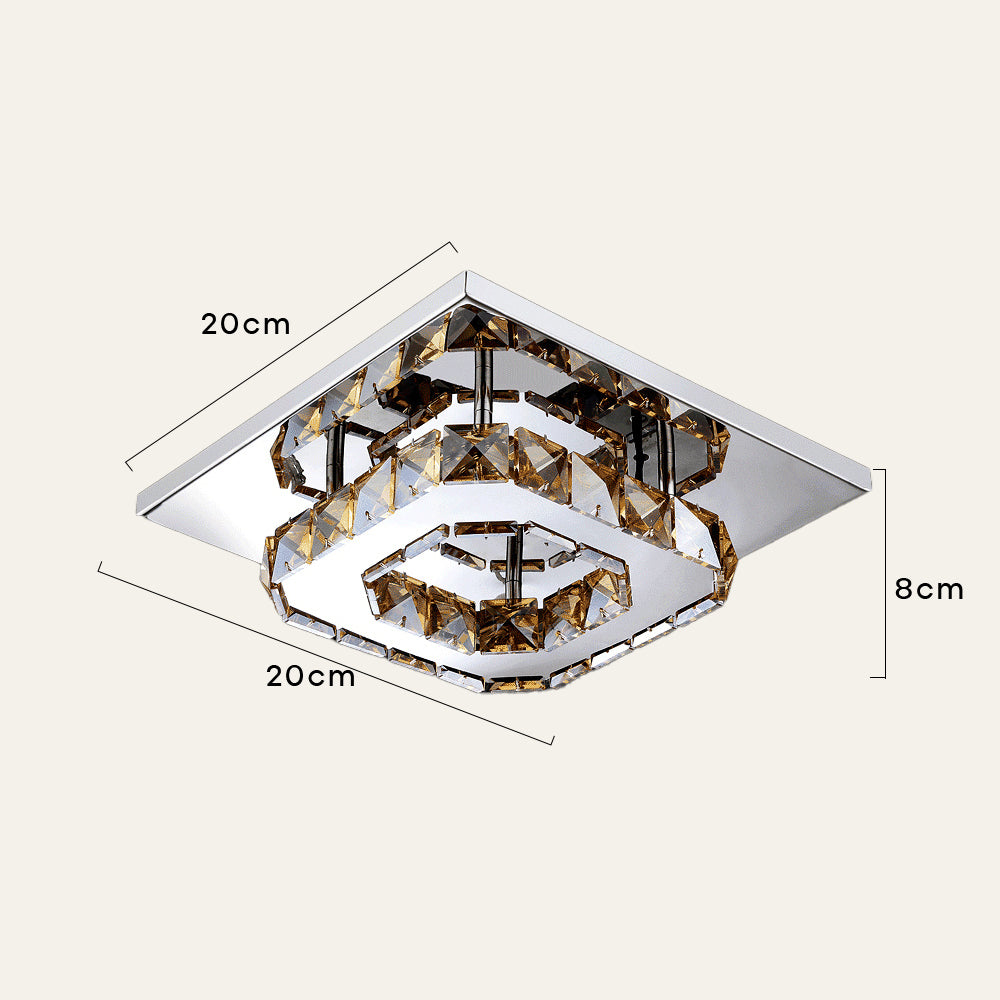 Lámpara de Techo Cristal LED Moderna